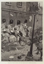 The Irish Land League Agitation, Scots Greys anklager pøbelen i Limerick
